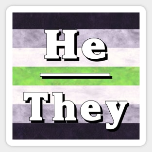 He-They Pronouns: Agender Sticker